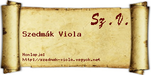 Szedmák Viola névjegykártya